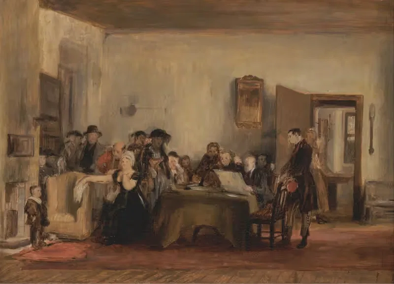 Sketch for 'The Reading of a Will' — Sir David Wilkie
