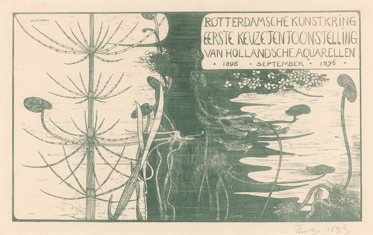 Catalogusomslag met waterplanten — Theo van Hoytema