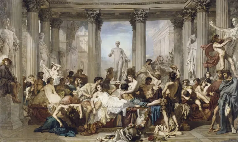 Romans during the Decadence by Thomas Couture, 1847 — digital art print download