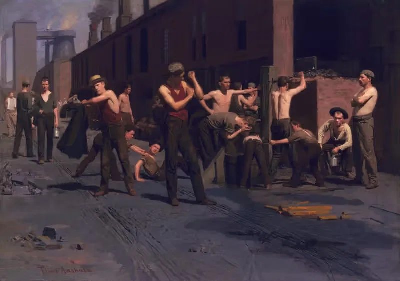 The Ironworkers' Noontime by Thomas Pollock Anshutz — digital art print download