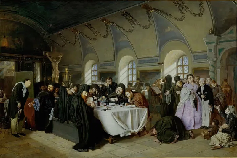 Монашеский рефекторий by Василий Перов — digital art print download