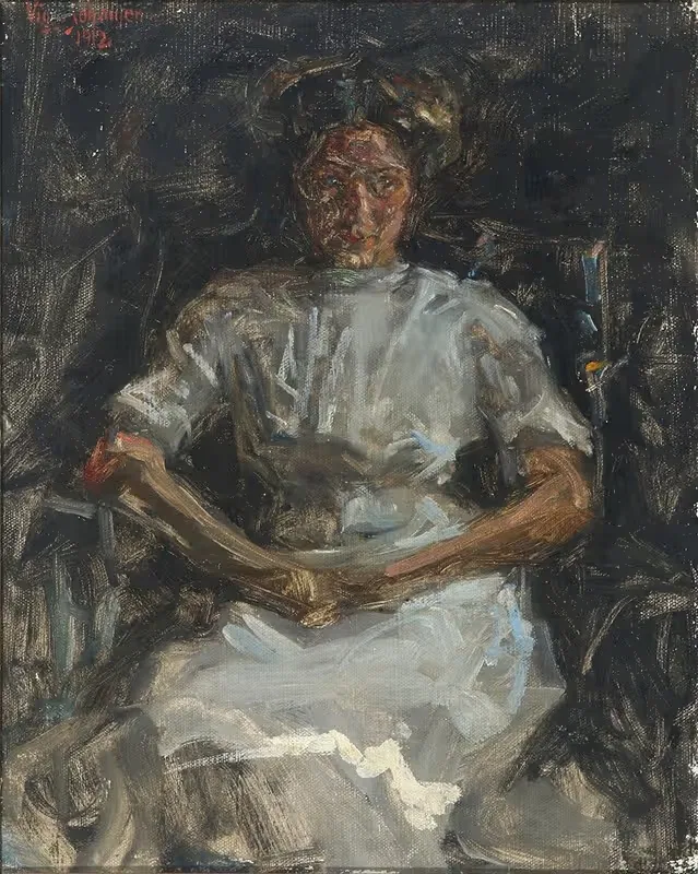 Портрет сидящей женщины by Вигго Йохансен, 1912 — digital art print download