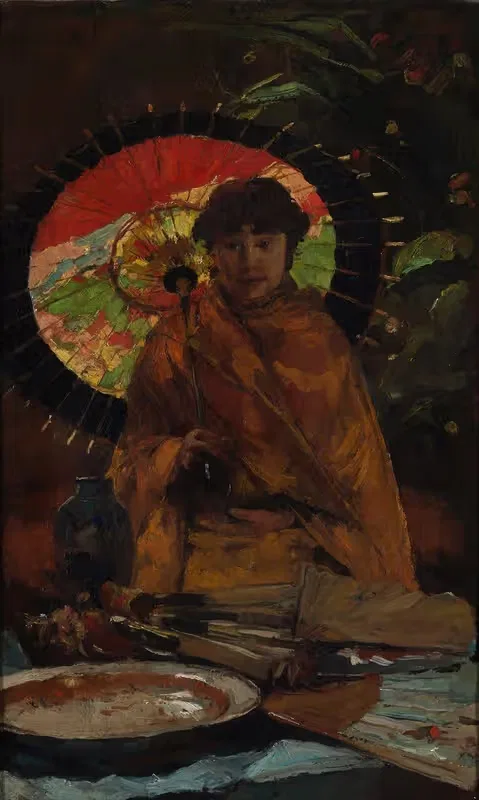 Girl with Japanese parasol — Willem de Zwart