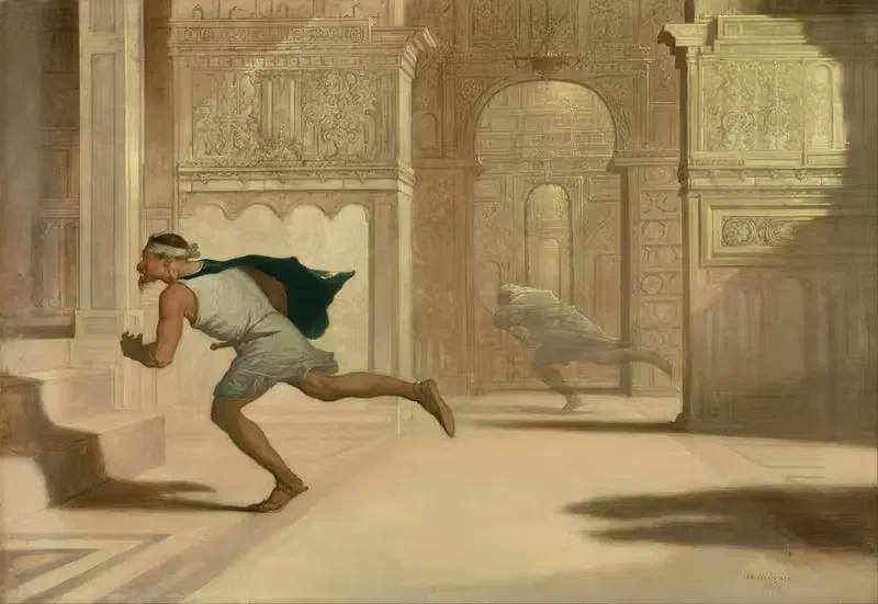 Flight and Pursuit by William Rimmer, 1872 — digital art print download