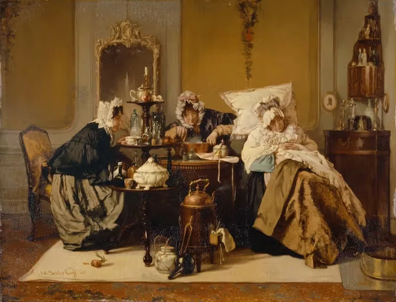Больная женщина by Александр Хуго Баккер Корфф, 1866 — digital art print download