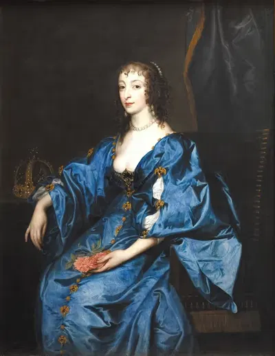 Королева Генриетта Мария Английская by Антоний ван Дейк, 1614 – 1641 — digital art print download