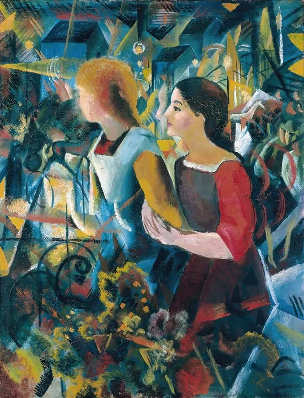 Two Girls by August Macke, 1913 — digital art print download