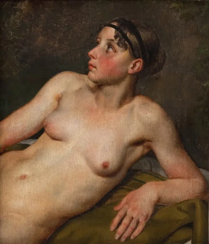 Обнаженная женщина, лежащая by Кристоффер Вильгельм Эккерсберг, 1811 — digital art print download