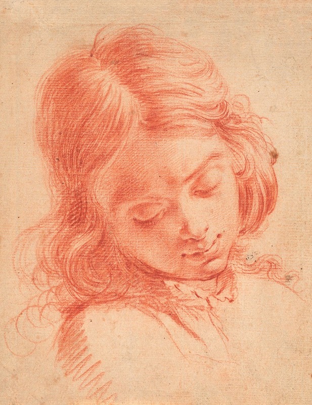 Bust of a boy looking down by Карло Дольчи, 1616 – 1686 — digital art print download