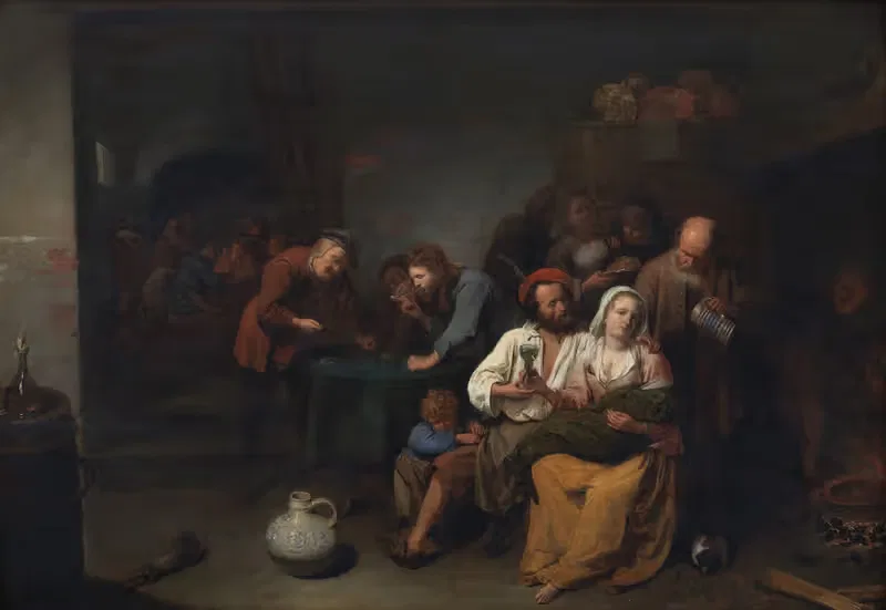 Гостиная с гостями by Давид Рикаерт III, 1648 – 1651 — digital art print download