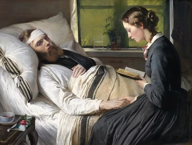 Раненый датский солдат by Элизабета Ерихау Бауман, 1865 — digital art print download