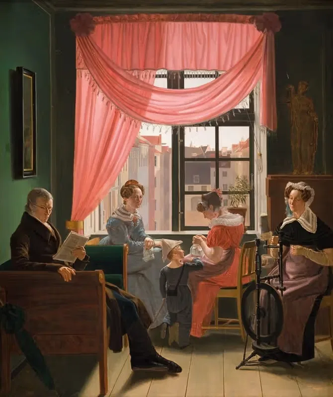 Семейный портрет by Эмиль Бэрентцен, 1828 — digital art print download