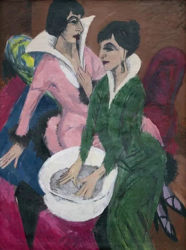Two Women by a Sink; The Sisters — Ernst Ludwig Kirchner
