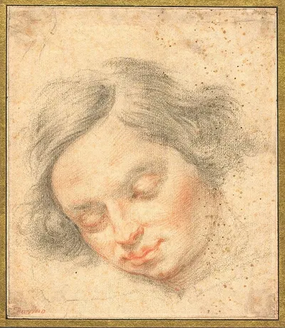 The head of a young man with closed eyes by Francesco Furini, 1603 – 1646 — digital art print download
