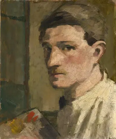 Автопортрет с палитрой by Ханс Брюльман, 1908-1909 — digital art print download