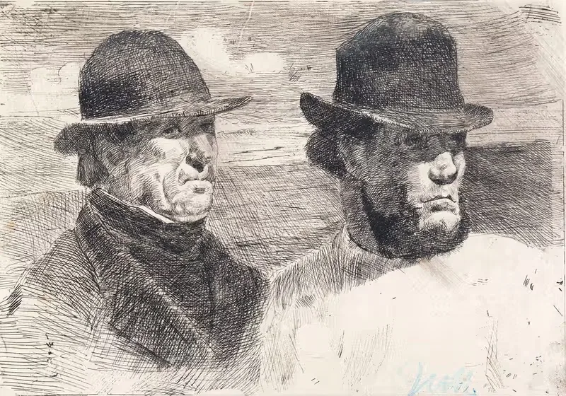 Два лесоруба by Ханс Николай Хансен, 1895 – 1897 — digital art print download