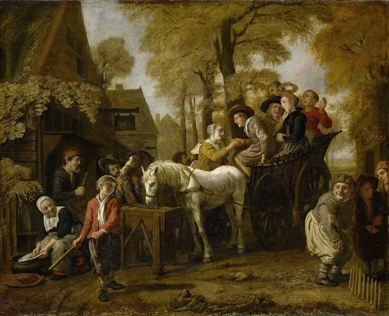 Свадьба в деревне by Ян Викторс, 1652 — digital art print download