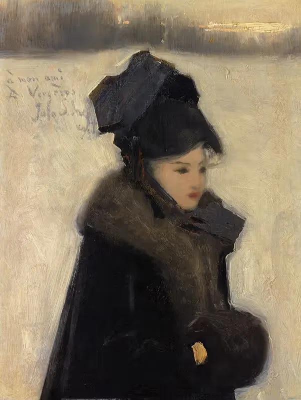 WOMAN WITH FURS — John Singer Sargent