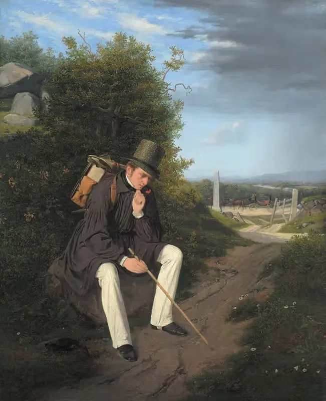 An Artist Resting by the Roadside — Jørgen Roed