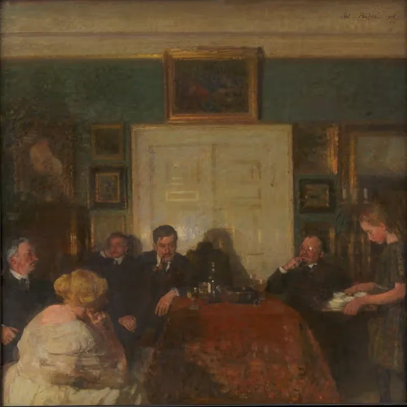 A Party in the Artist's Home — Julius Paulsen