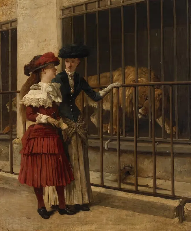 Visit to Artis by Louis-Charles Bombled, 1882 — digital art print download