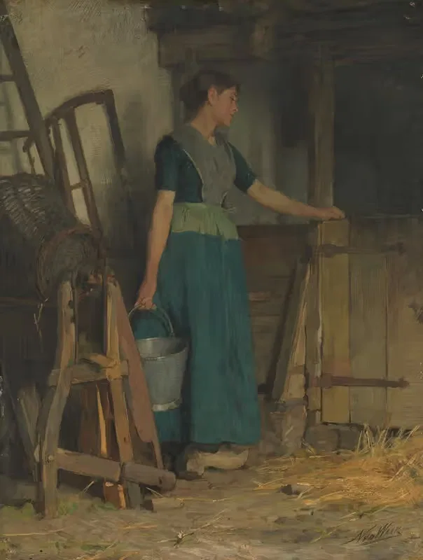 Крестьянская девушка by Николаас ван дер Ваай, 1876-1896 — digital art print download