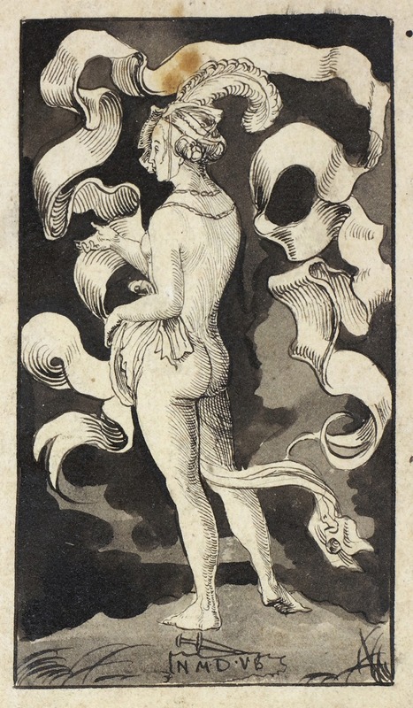 Female nude from behind by Никлаус Мануэль, 1512 — digital art print download