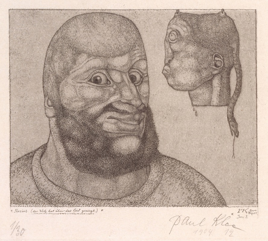 Perseus. by Paul Klee, 1904 — digital art print download