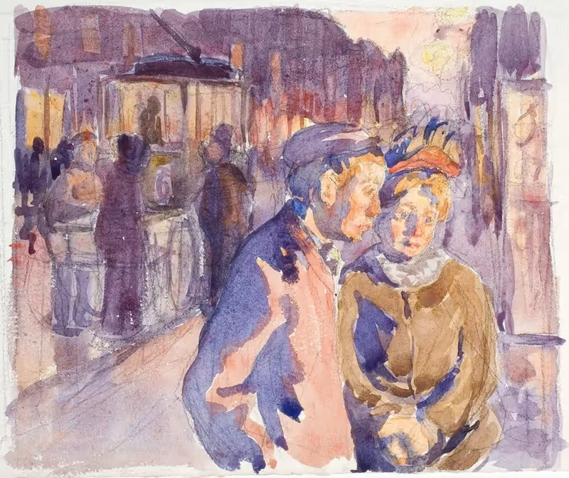 Улица Фра Энгхавевей. Вечер — Петер Хансен