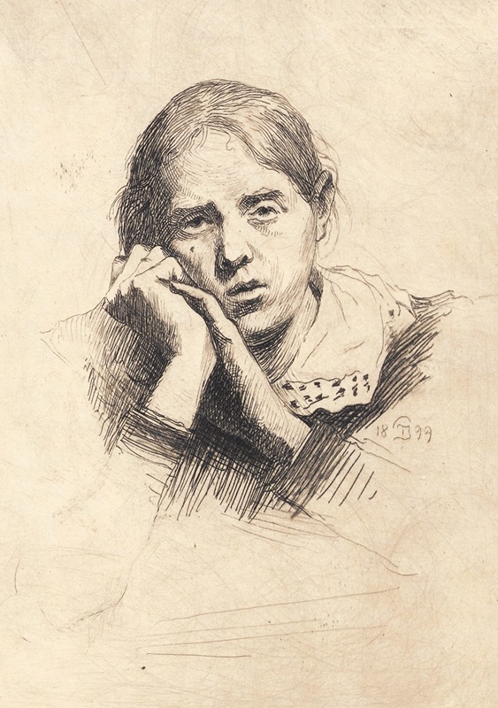 Portræt af min hustru by Петер Ильстед, 1899 — digital art print download