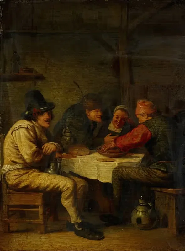 Крестьянская еда by Питер де Блут, 1633 — digital art print download