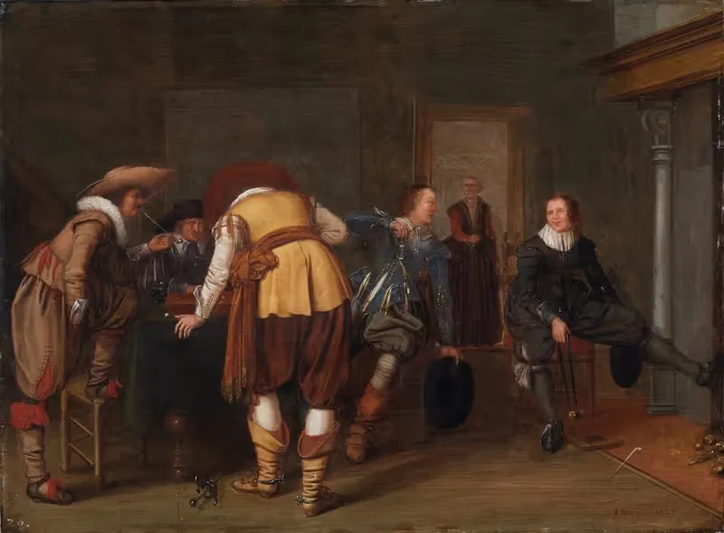 Игроки в настольные игры by Питер Симонс Поттер, 1629 — digital art print download