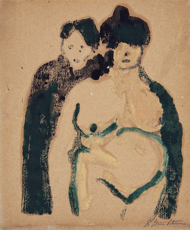 To skikkelser by Роберт Шторм Петерсен, 1908 - 1909 — digital art print download