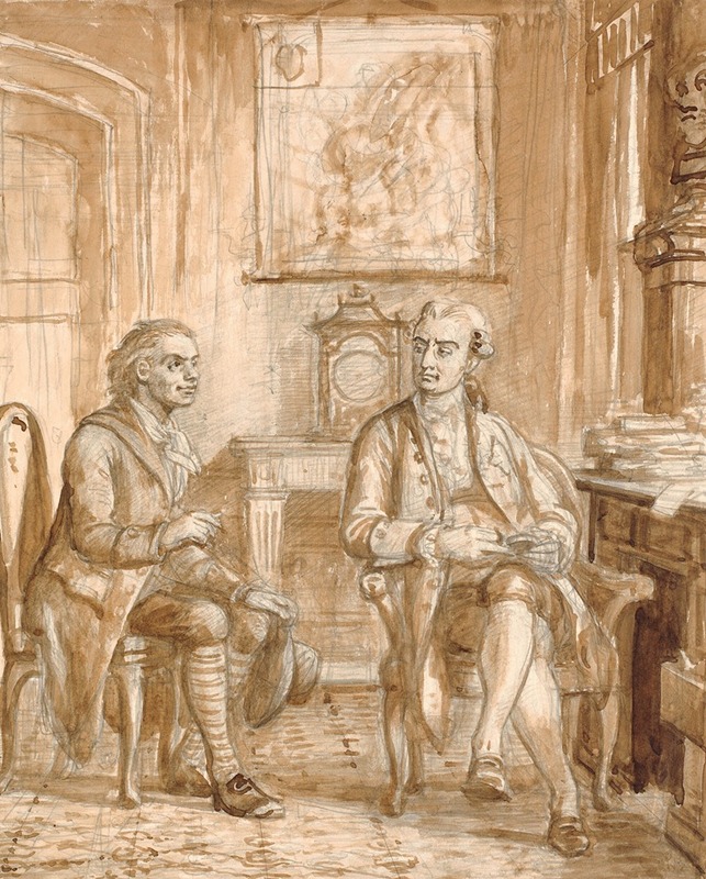 Minister Guldberg og Wessel by Вильгельм Марстранд, 1863 — digital art print download