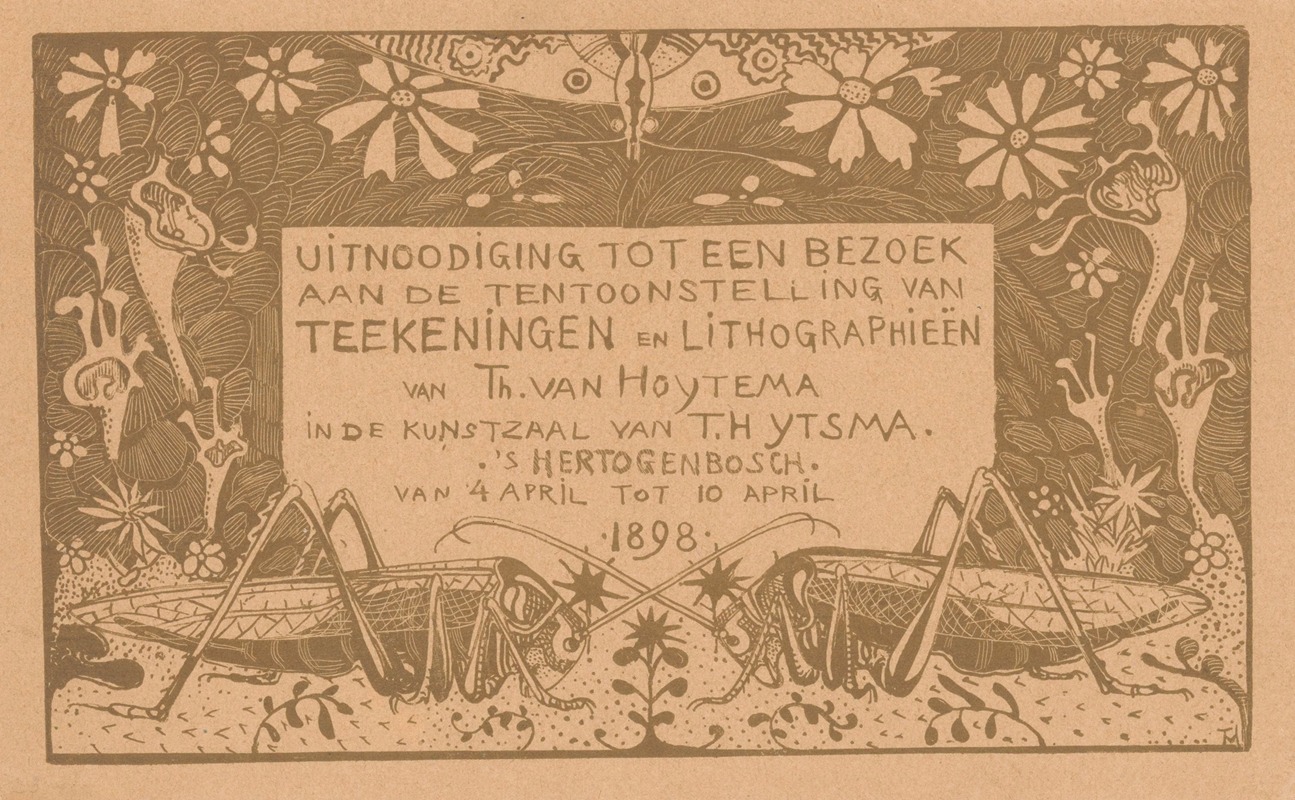 Uitnodiging met twee sprinkhanen — Тео ван Хойтема