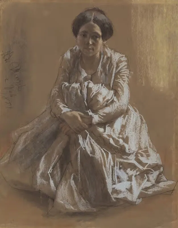 The Artist's Sister Emilie — Adolph von Menzel