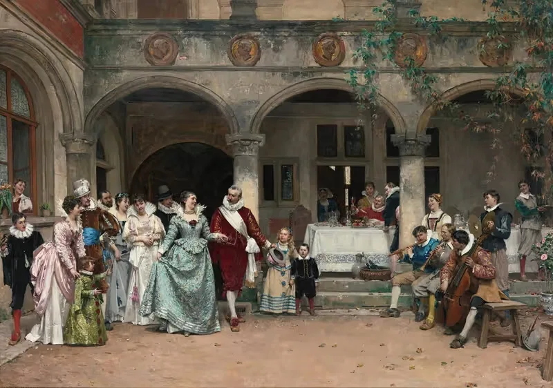Серебряная свадьба by Адриен Моро, 1879 — digital art print download