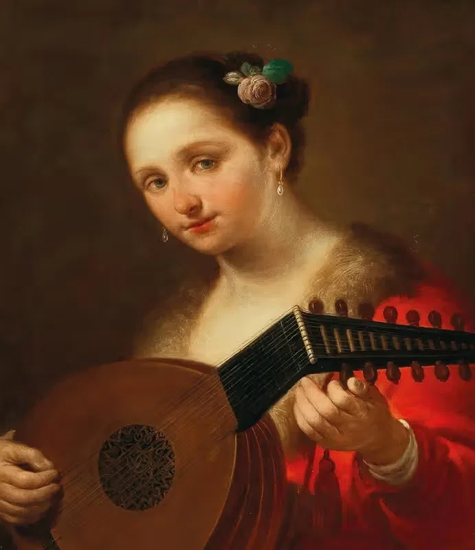 A Young Woman With Lute — Antonio Beccadelli