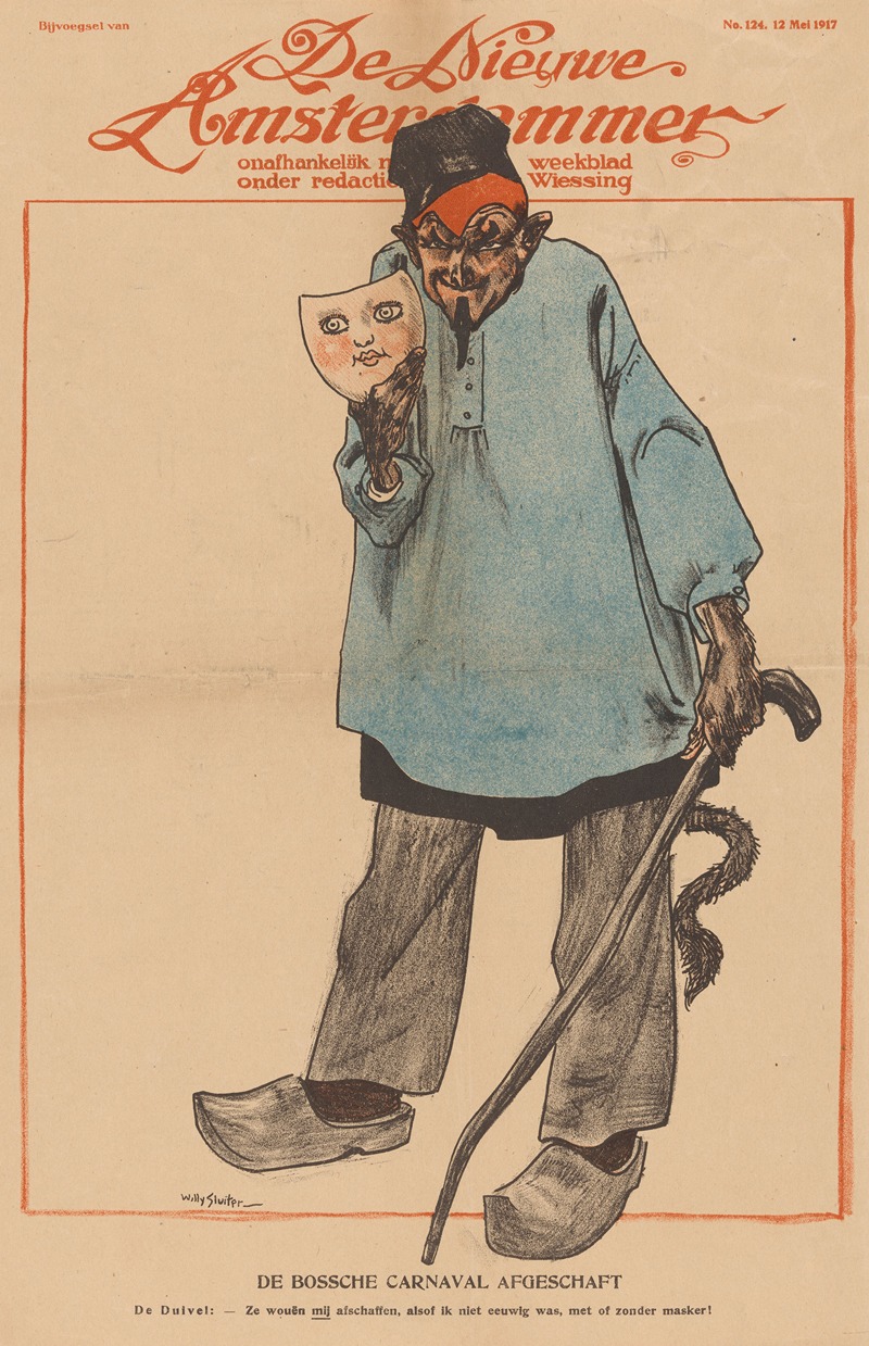 De Bossche carnaval afgeschaft by Вилли Слуйтер, 1917 — digital art print download