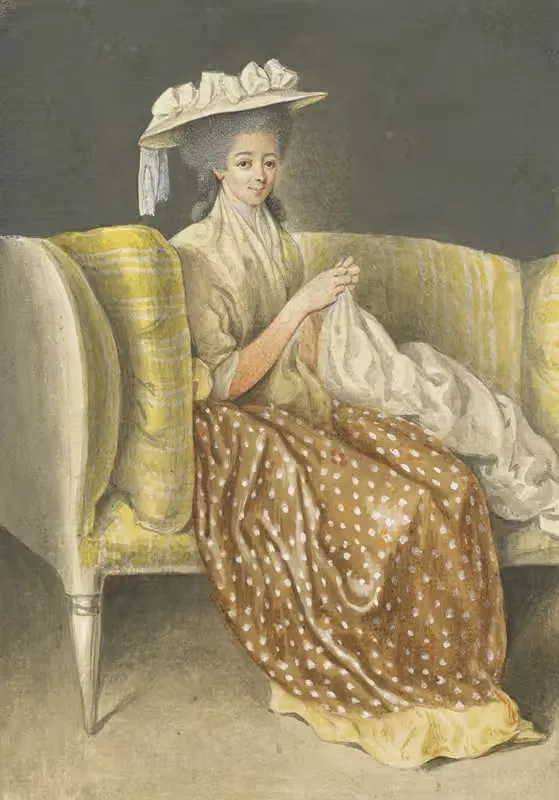 Portrait Of A Lady Sewing — Daniel Nikolaus Chodowiecki