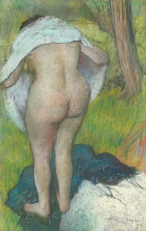 Молодая женщина, одевающаяся by Эдгар Дега, 1885 — digital art print download