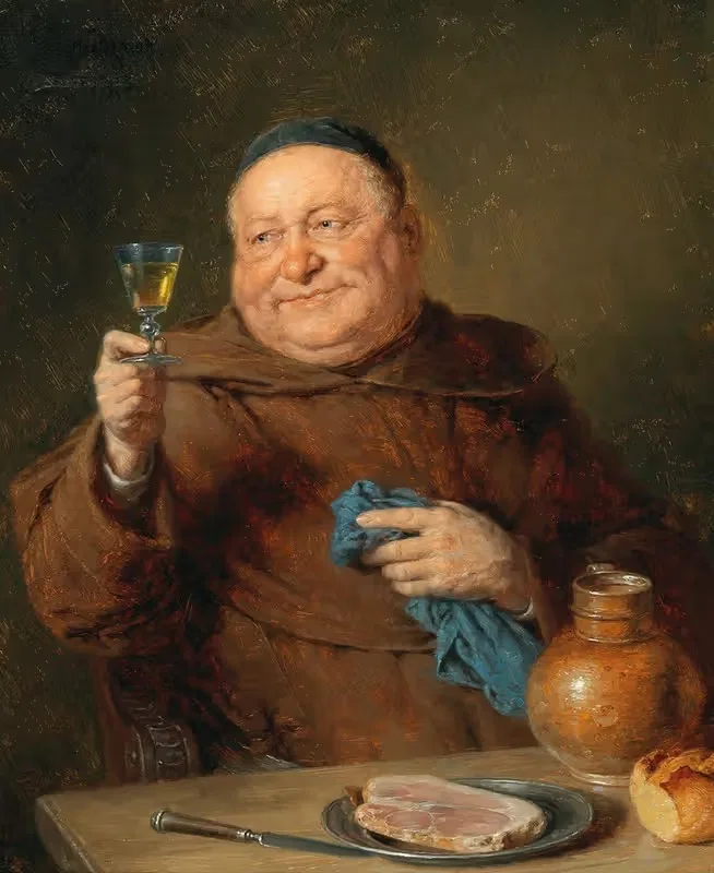 Ужин монаха by Эдуард фон Грюцнер, 1913 — digital art print download