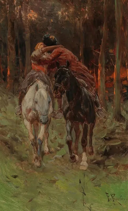 Поцелуй by Франц Рубо — digital art print download