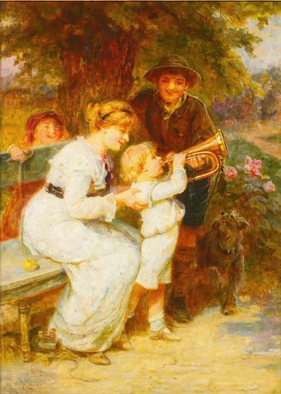 Учимся играть на трубе by Фредерик Морган — digital art print download