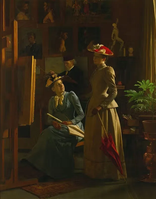 In The Artist's Studio by Frederik Vermehren, 1892 — digital art print download
