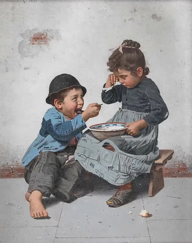 Чаша с кашей by Джулио дель Торре, 1898 — digital art print download