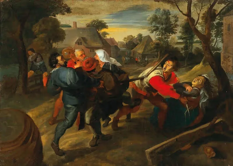 A Village Brawl by Jan Brueghel the Younger — digital art print download