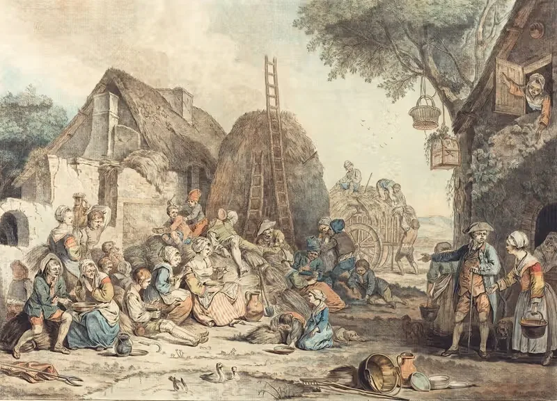 Обед жнецов by Жан Франсуа Жанине, 1774 — digital art print download