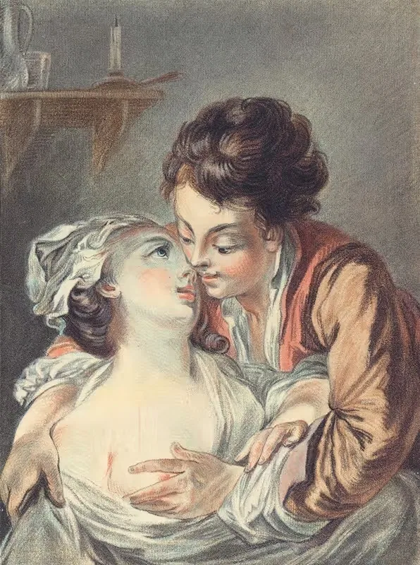 Свидание by Луи-Марин Бонне, 1771 — digital art print download