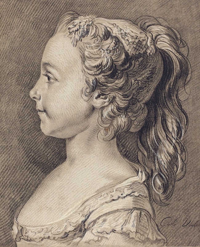 Marie-Rosalie Vanloo by Louis-Marin Bonnet, c. 1764 — digital art print download
